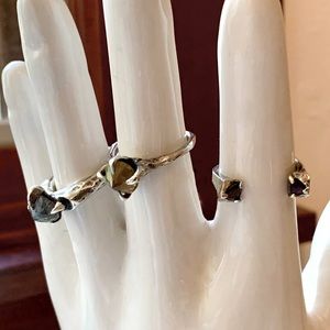 Sterling Silver Gemstone Rings by Mary Gallagher Jewelry (set of 3)